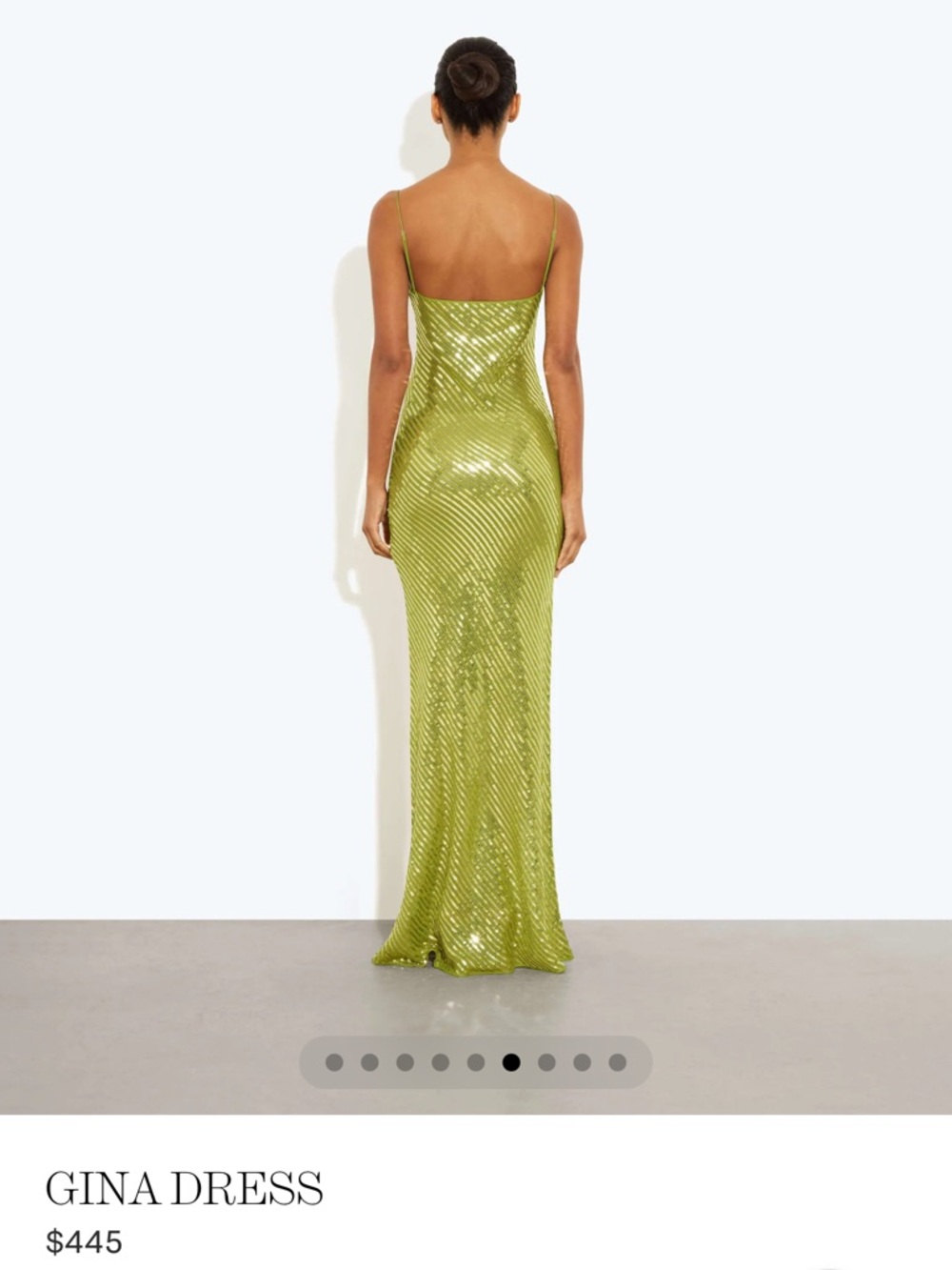 Rat & Boa Gina Sequin Gown in Green - Picture 3 of 3